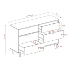 Mid-Century Modern Groove Wood 6 Drawer Dresser - Saracina Home 26 Mid-Century Modern Groove Wood 6 Drawer Dresser - Saracina Home -Saracina Home Sales Store GUEST 00517b78 51c3 4bd6 b25d 1b4df6d40b7d