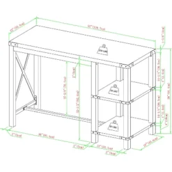 Rustic Farmhouse Metal X Kitchen Island With Shelves - Saracina Home -Saracina Home Sales Store GUEST 0142461f c229 4e13 b506 be15f851baff