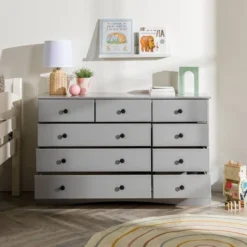 Saracina Home Sales Store 23 Lauren Classic Transitional 9 Drawer Dresser Storage - Saracina Home