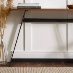 Urban Industrial Entry Table With Wood And Metal Dark Walnut - Saracina Home -Saracina Home Sales Store GUEST 0231cc7e cb8f 4706 9fd1 297846bfe563