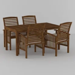 Ravenscroft 5pc Acacia Wood Patio Dining Set - Saracina Home -Saracina Home Sales Store GUEST 028c1196 6ecf 4eba abd0 4b737ae0168a