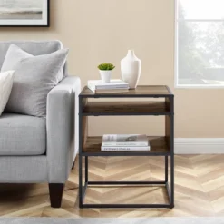 Modern Wood And Metal Side Table With Open Storage - Saracina Home 9 Modern Wood And Metal Side Table With Open Storage - Saracina Home -Saracina Home Sales Store GUEST 028ecc80 0ce8 46a2 9b2d 23f0111a2d4d