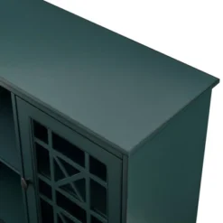 Bayland Transitional Double Fretwork Door Sideboard Antique Dark Teal - Saracina Home -Saracina Home Sales Store GUEST 032e0317 9cd6 49a7 932b 76c4d555ae64