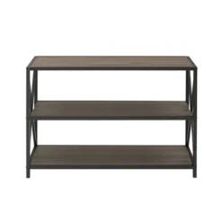 25.62" X Frame Metal And Wood Media Bookshelf - Saracina Home 13 25.62" X Frame Metal And Wood Media Bookshelf - Saracina Home -Saracina Home Sales Store GUEST 065c78e4 6b9d 4b4f 9b9d dca91f9fd7a7