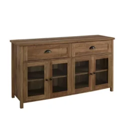 Millia Transitional Farmhouse 4 Door Sideboard With Glass Panels - Saracina Home -Saracina Home Sales Store GUEST 072d6b7b 7d7b 469e 910a 77bb30f26747