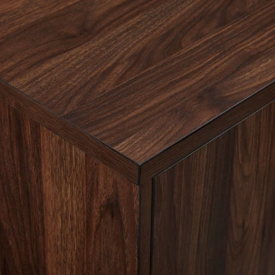 Modern Vinyl Record Player Storage TV Stand For TVs Up To 65" Dark Walnut - Saracina Home 4 Modern Vinyl Record Player Storage TV Stand For TVs Up To 65" Dark Walnut - Saracina Home - Image 4