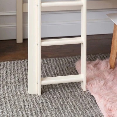 Twin Solid Pine Wood Low Loft Bed White - Saracina Home 6 Twin Solid Pine Wood Low Loft Bed White - Saracina Home - Image 6