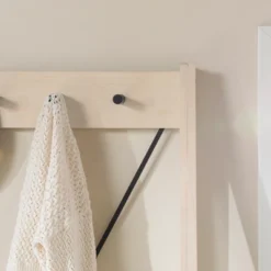 68" Solid Wood X Back Angled Hall Tree White Wash - Saracina Home -Saracina Home Sales Store GUEST 0f0fd1e1 5cb3 4fd8 b264 12424ce3da85