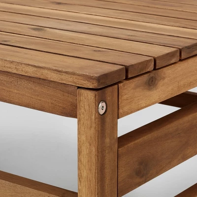 Outdoor Acacia Wood Slatted Coffee Table - Saracina Home 4 Outdoor Acacia Wood Slatted Coffee Table - Saracina Home - Image 4