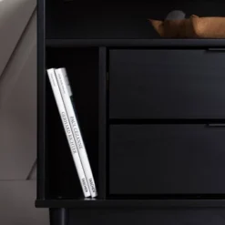 Mid-Century Modern Solid Wood 2 Drawer Nightstand - Saracina Home -Saracina Home Sales Store GUEST 1065b1c3 bf86 49ff ab6f 0c13874f9766