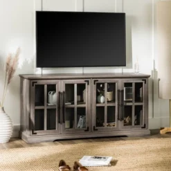 Avalene Modern Farmhouse 4 Door Glass Window Pane TV Stand For TVs Up To 65" - Saracina Home 37 Avalene Modern Farmhouse 4 Door Glass Window Pane TV Stand For TVs Up To 65" - Saracina Home -Saracina Home Sales Store GUEST 111cc308 0381 4f5b 9ce5 e88c0a3c7507