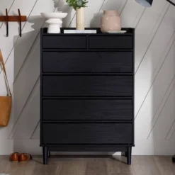 Mid-Century Modern Solid Wood 6 Drawer Vertical Dresser - Saracina Home 22 Mid-Century Modern Solid Wood 6 Drawer Vertical Dresser - Saracina Home -Saracina Home Sales Store GUEST 115c6088 c4ad 45db bd8e 6472384b3638