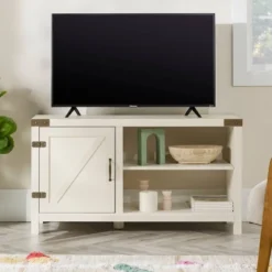 Clarabelle Rustic Industrial Barn Door TV Stand For TVs Up To 50" - Saracina Home 24 Clarabelle Rustic Industrial Barn Door TV Stand For TVs Up To 50" - Saracina Home -Saracina Home Sales Store GUEST 12ba9c89 6ca9 4b3a a865 66e4af484235