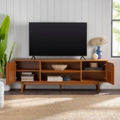 Solid Wood Mid-Century Modern TV Stand For TVs Up To 80" - Saracina Home 20 Solid Wood Mid-Century Modern TV Stand For TVs Up To 80" - Saracina Home -Saracina Home Sales Store GUEST 13d172c2 7522 436c b47e 043357d4492b