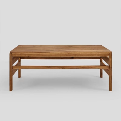 Outdoor Acacia Wood Slatted Coffee Table - Saracina Home 2 Outdoor Acacia Wood Slatted Coffee Table - Saracina Home - Image 2