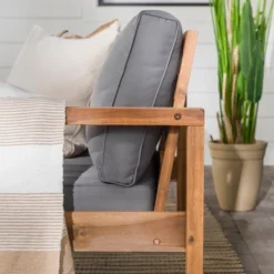 Galia Square Leg Acacia Wood Patio Loveseat With Cushions - Brown - Saracina Home 29 Galia Square Leg Acacia Wood Patio Loveseat With Cushions - Brown - Saracina Home -Saracina Home Sales Store GUEST 161c7d60 d77b 475e ad59 ec3fc3ea9716