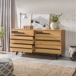 Modern 6 Drawer Double Dresser With Long Handles - Saracina Home 23 Modern 6 Drawer Double Dresser With Long Handles - Saracina Home -Saracina Home Sales Store GUEST 18b33b53 0bdf 442a bb37 dacdbb32549b