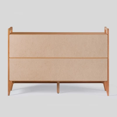 Mid-Century Modern Solid Wood Paneled 6 Drawer Dresser - Saracina Home 4 Mid-Century Modern Solid Wood Paneled 6 Drawer Dresser - Saracina Home - Image 4