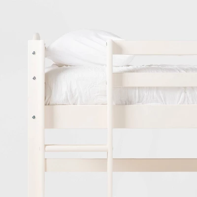 Twin Solid Pine Wood Low Loft Bed White - Saracina Home 8 Twin Solid Pine Wood Low Loft Bed White - Saracina Home - Image 8