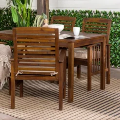 Ravenscroft 5pc Acacia Wood Patio Dining Set - Saracina Home -Saracina Home Sales Store GUEST 1da121ed 68b4 4518 af34 75d66e7c04d4