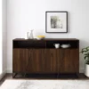 58" 4 Door Contemporary Storage Console Sideboard - Saracina Home