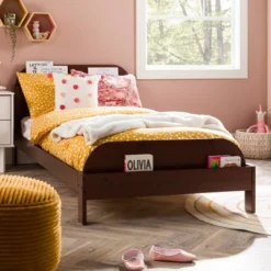 Twin Modern Solid Wood Bookcase Bed - Saracina Home