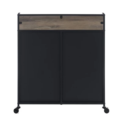 Urban Industrial Metal Mesh Bar Cart With Wheels - Saracina Home 5 Urban Industrial Metal Mesh Bar Cart With Wheels - Saracina Home - Image 5