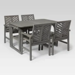 5pc Slatted Extendable Acacia Wood Patio Dining Set - Saracina Home -Saracina Home Sales Store GUEST 1eb62831 b93a 4eb8 ba69 955190a8982d
