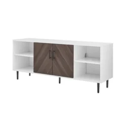 Angelo Modern 2 Door Bookmatch TV Stand For TVs Up To 65" Ash Brown/White - Saracina Home -Saracina Home Sales Store GUEST 1eb81ab5 8b87 45cc a487 70a62c21b47f
