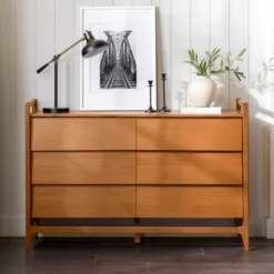 Mid-Century Modern Solid Wood Paneled 6 Drawer Dresser - Saracina Home 15 Mid-Century Modern Solid Wood Paneled 6 Drawer Dresser - Saracina Home -Saracina Home Sales Store GUEST 20c20e45 936f 4c17 b32f 7474d2ba7530