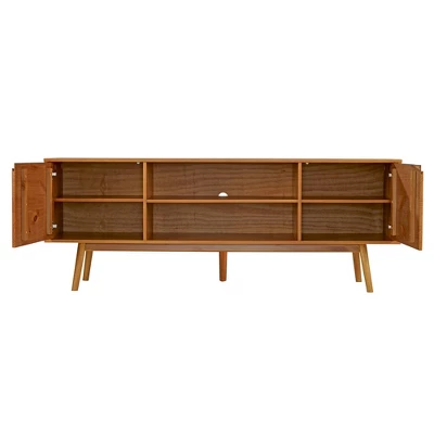 Solid Wood Mid-Century Modern TV Stand For TVs Up To 80" - Saracina Home 15 Solid Wood Mid-Century Modern TV Stand For TVs Up To 80" - Saracina Home - Image 15