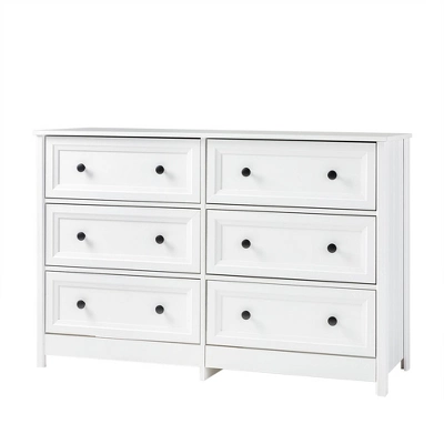 Classic 6 Drawer Groove Dresser White - Saracina Home 5 Classic 6 Drawer Groove Dresser White - Saracina Home - Image 5