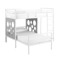 Twin Modern Cut-Out L-Shaped Metal Bunk Bed - Saracina Home 13 Twin Modern Cut-Out L-Shaped Metal Bunk Bed - Saracina Home -Saracina Home Sales Store GUEST 29da9719 a212 4480 8ec6 616d91a4d93b