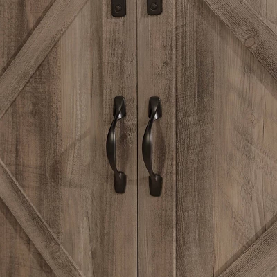 Clarabelle Double Sliding X Barn Door TV Stand For TVs Up To 80" - Saracina Home 10 Clarabelle Double Sliding X Barn Door TV Stand For TVs Up To 80" - Saracina Home - Image 10