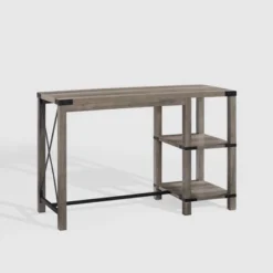 Rustic Farmhouse Metal X Kitchen Island With Shelves - Saracina Home -Saracina Home Sales Store GUEST 2b42ded9 d42f 4390 a335 ef1844d5dc96