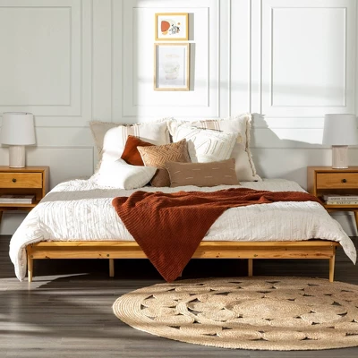 Boho Solid Wood King Platform Bed - Saracina Home 10 Boho Solid Wood King Platform Bed - Saracina Home - Image 10