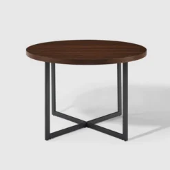 Modern 42" Round Intersecting Leg Dining Table Dark Walnut - Saracina Home 10 Modern 42" Round Intersecting Leg Dining Table Dark Walnut - Saracina Home -Saracina Home Sales Store GUEST 2d044005 271c 4633 bf9e a49376431e73