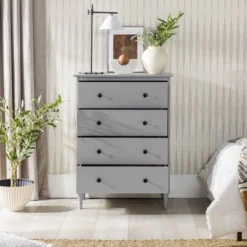Stiva Classic Mid-Century Modern Vertical 4 Drawer Dresser Gray - Saracina Home 22 Stiva Classic Mid-Century Modern Vertical 4 Drawer Dresser Gray - Saracina Home -Saracina Home Sales Store GUEST 2ec9d105 dd81 4490 9946 066cd0c5d6fa