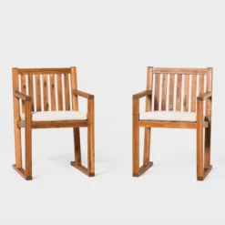 Saracina Home 2pk Acacia Modern Slat-Back Patio Dining Chairs With Cushions 10 Saracina Home 2pk Acacia Modern Slat-Back Patio Dining Chairs With Cushions -Saracina Home Sales Store GUEST 3041a1ae 58dc 46d8 8b1b 8bafd9417072