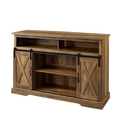 Transitional Sliding Barndoor Highboy TV Stand For TVs Up To 58" - Saracina Home 17 Transitional Sliding Barndoor Highboy TV Stand For TVs Up To 58" - Saracina Home - Image 17