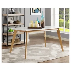 59" Retro Modern Wood Kitchen Dining Table - Saracina Home -Saracina Home Sales Store GUEST 32bbdfd8 eff2 4932 866b 266095fe6cee