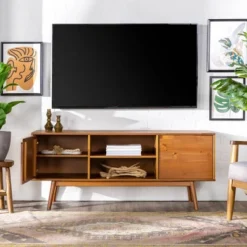 Solid Wood Mid-Century Modern TV Stand For TVs Up To 65" - Saracina Home 24 Solid Wood Mid-Century Modern TV Stand For TVs Up To 65" - Saracina Home -Saracina Home Sales Store GUEST 334bf308 b086 4c05 9568 1ae4a156a658