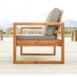 Galia Square Leg Acacia Wood Patio Loveseat With Cushions - Brown - Saracina Home 21 Galia Square Leg Acacia Wood Patio Loveseat With Cushions - Brown - Saracina Home -Saracina Home Sales Store GUEST 34c230b8 c4f3 4008 8b19 624652108741