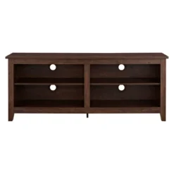 Transitional 4 Cubby Wood Open Storage TV Stand For TVs Up To 65"- Saracina Home -Saracina Home Sales Store GUEST 35ddccd8 7420 4781 824a 55a3b4dec1bf