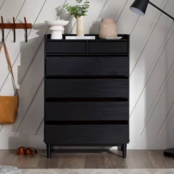 Mid-Century Modern Solid Wood 6 Drawer Vertical Dresser - Saracina Home 25 Mid-Century Modern Solid Wood 6 Drawer Vertical Dresser - Saracina Home -Saracina Home Sales Store GUEST 364a7e44 403a 4a9d a40c 5d3b328ffdcf