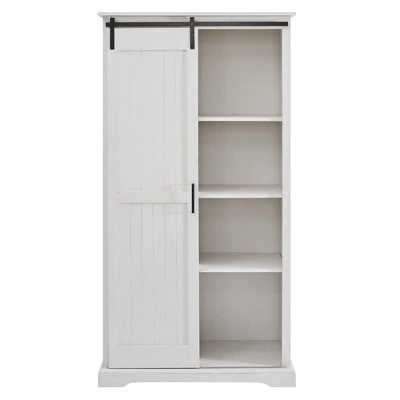 Owens Farmhouse Sliding Barn Door Storage Hutch - Saracina Home 2 Owens Farmhouse Sliding Barn Door Storage Hutch - Saracina Home - Image 2