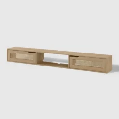 Modern Boho Floating TV Stand For TVs Up To 80" With Rattan Doors Coastal Oak - Saracina Home 14 Modern Boho Floating TV Stand For TVs Up To 80" With Rattan Doors Coastal Oak - Saracina Home -Saracina Home Sales Store GUEST 3a100323 f49a 4189 ba7b ff83251adcba