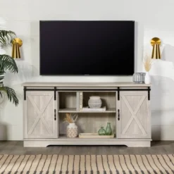 Modern Transitional Sliding Barndoor TV Stand For TVs Up To 65"- Saracina Home 29 Modern Transitional Sliding Barndoor TV Stand For TVs Up To 65"- Saracina Home -Saracina Home Sales Store GUEST 3a33cfae 753c 49d5 b93b f8ed8ea1c772