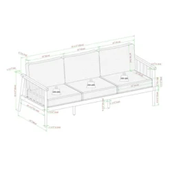 Saracina Home Modern Boho Eucalyptus Outdoor Spindle Sofa With Cushions 11 Saracina Home Modern Boho Eucalyptus Outdoor Spindle Sofa With Cushions -Saracina Home Sales Store GUEST 3d8e4406 bf24 47ef b778 46137a40d20d 1