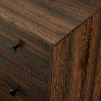 Ivora Lifted Mid-Century Modern Asymmetrical 5 Drawer Dresser - Saracina Home 6 Ivora Lifted Mid-Century Modern Asymmetrical 5 Drawer Dresser - Saracina Home - Image 6